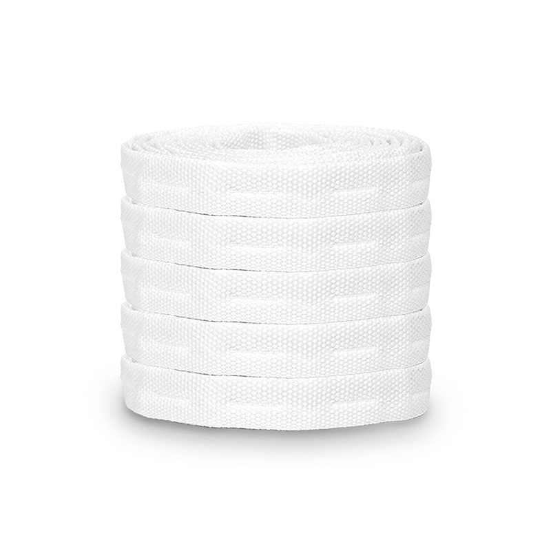 The laces are white